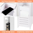 thumbnail image 5 of PinkSheep Small Bathroom Storage Cabinet with Doors and Shelves, Free Standing Toilet Paper Holders Stand Organizer for Small Spaces, White, 5 of 8