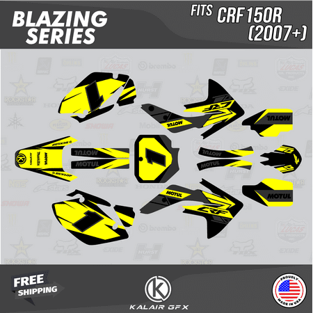 Kalair GFX Graphics Kit for Honda CRF150R (2007-2023) Blazing Series Kalair GFX Graphics Kit for Honda CRF150R (2007-2023) Blazing Series