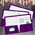 thumbnail image 5 of Carpeta Yeaqee, papel laminado brillante, 2 compartimentos, 100 unidades, color morado, 5 of 5