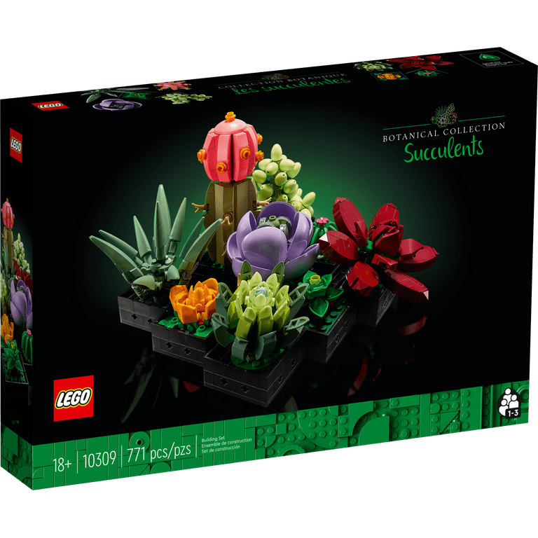 LEGO Icons Succulents Artificial Plant Set for Adults, Valentine Décor for  Him and Her, Creative Gift for Valentines Day, Birthday or Housewarming,  Botanical Collection, Flower Bouquet Kit, 10309 