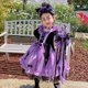 thumbnail image 2 of Kuromi-vestido de princesa Lolita para niña, conjunto de vestido de escuela primaria, vestido púrpura con collar de pajarita, tocado, calcetín de varita mágica, 2024, 2 of 5
