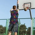 thumbnail image 5 of Sikiie Graffiti Art Basketball Jersey Reversible Men's Mesh Athletic Sports Shirts Training Practice S-4XLMedium, 5 of 6