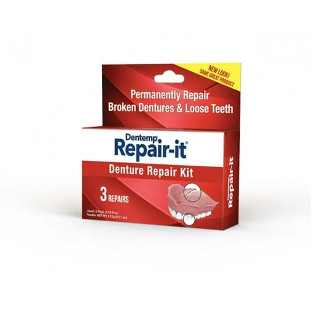 Dentist On Call Repair-It Advanced Denture Repair Kit, 3 (Best Tooth Filling Kit)