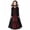 12# Deep Red, variant on Halloween Kids Party Costume Classic Vampire Outfit White Ruffle Shirt Burgundy Gold Trim Vest Thin Black Cape Full Pants Set for Boys Black L