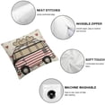 thumbnail image 4 of Acheng Natural Love Bus Decorative Throw Pillow Cover – Square Valentine Holidays Cushion Case for Couch, Sofa, Bedroom, Office and Living Room Décor,2 Pcs White, 4 of 6