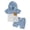 Blue, variant on Faraee Toddler Baby Boy Hooded Summer Outfit Newborn Color Block T Shirt Shorts Set Infant Waffle Clothes with Chest Pocket 0 6 12 18 Months 2T 3T Blue