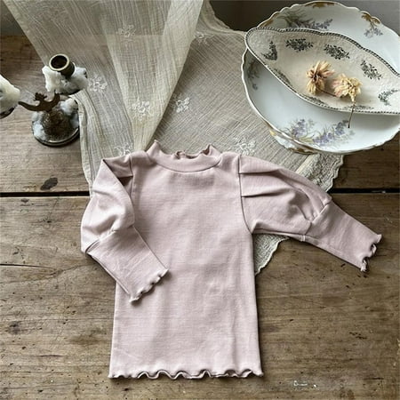 

NIUREDLTD Baby Girls Boys Spring Autumn Winter Solid Cotton Long Sleeve Tops Undershirt Sleepwear Clothes