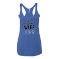 thumbnail image 2 of Wild Bobby, Mom Wife Boss Mother's Day Tri-Blend Racerback Tank Top, Vintage Royal, Medium, 2 of 6
