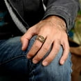 thumbnail image 2 of ORUYROP Can Engrave Men Skull Rings, Stainless Steel Statement Biker Rings, Gold Plated/Black-Send Gift Box, 2 of 7