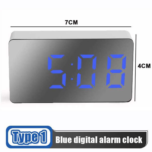 Reloj de mesa con espejo LED, alarma Digital, pantalla de repetición, luz nocturna de escritorio, reloj despertador USB, decoración del hogar, regalos para niños Tan Jianjun unisex