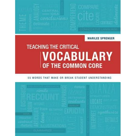 Teaching the Critical Vocabulary of the Common Core : 55 Words That Make or Break Student Understanding