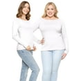 thumbnail image 2 of Stretch Is Comfort Women's Oh So Soft Long Sleeve Boat Neck Top | Adult Small- 3x, 2 of 6