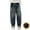 a#247Navy688, variant on CAIVO Winter Fuzzy Girls Wide Leg Jeans Warm Thick Trousers Loose Fit Straight Denim Pants For Toddler Big Kid Casual Trouser Comfortable School Day Wear Adorable Solid Color Slacks