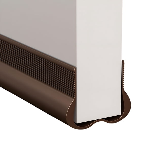 ICERUN PVC Door Sweep Adhesive Cuttable Under-Door Weather Stripping Exterior Interior Door Seal Noise Dust Stopper Door Bottom Gap Filler Sealing Strip