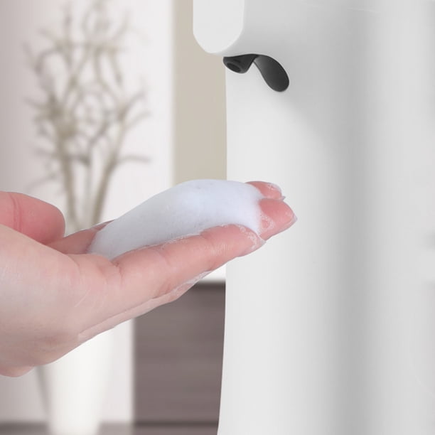 Dispensador automático de jabón en espuma con sensor infrarrojo, 350ml, carga USB, incluye soporte para pared, color blanco, material ABS, resistente al agua, ideal para cocina, baño, hoteles y