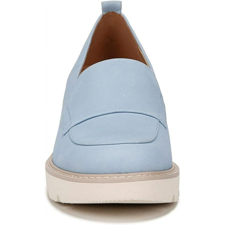 Naturalizer Women's Darry Lug Sole Heeled Loafer Bluebell Nubuck