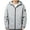 Gray, variant on WREESH Fashion Winter Jacket Men'S Solid Color Design Zipper Pocket with Velvet Long Sleeved Hooded Casual Jacket Black