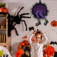 thumbnail image 1 of Corona de bruja de Halloween, decoración de la puerta delantera de la corona de la pierna de la bruja, coronas de Halloween para la puerta delantera exterior, adornos de fiestas de Halloween para celebrar Halloween ZefeiWu 8390605271564, 1 of 1
