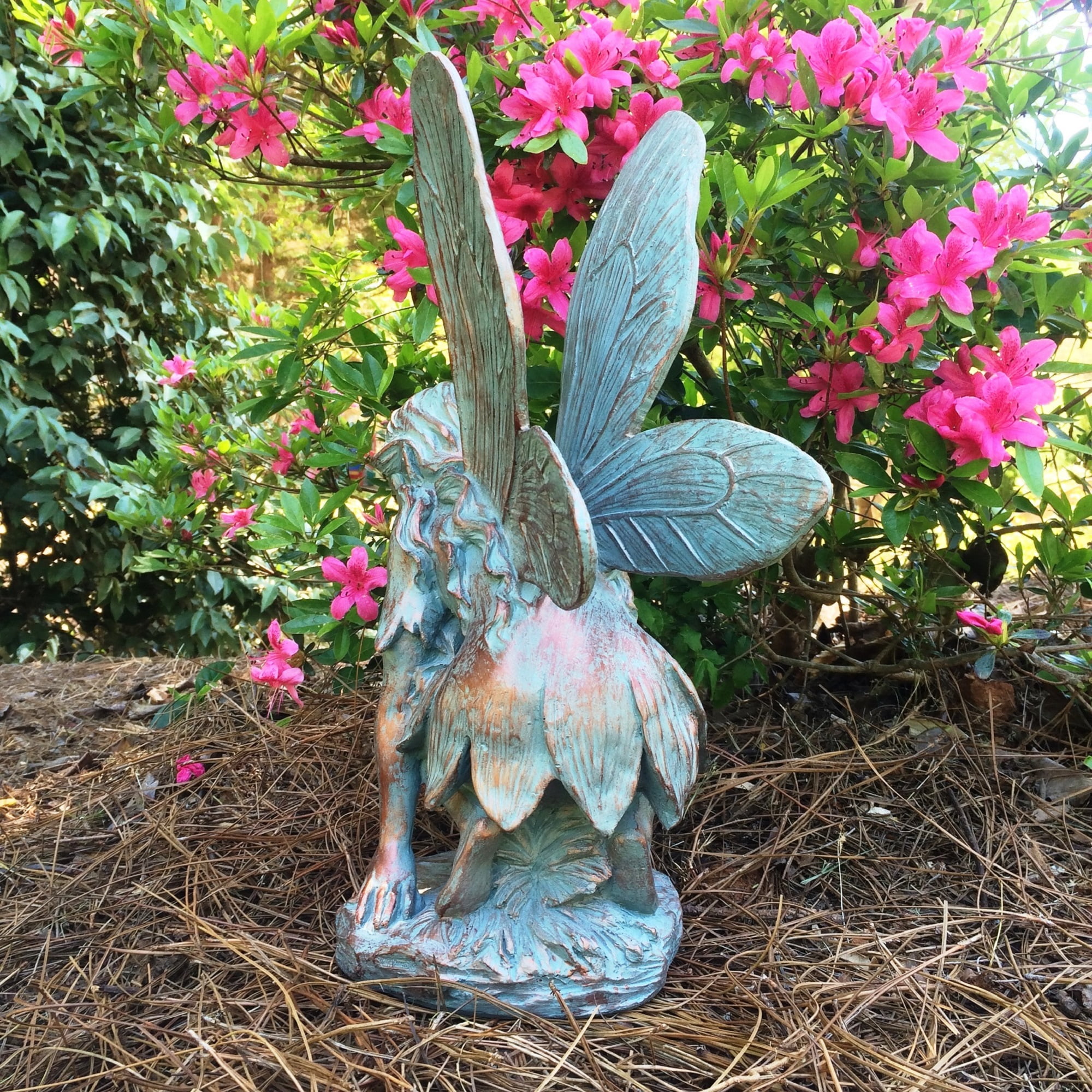 Homestyles 17"H Butterfly Fairy in Bronze Patina Home Patio & Garden Statue