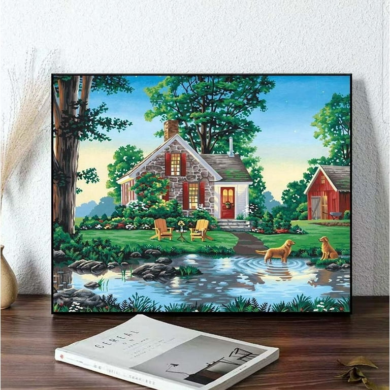 Whimsical Houses Paint By Numbers - PBN Canvas