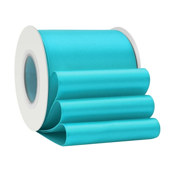 Double Face Satin Ribbon3 inch X 15 Yards Polyester Ribbon for Gift Wrapping Very Suitable for Weddings Party Hair Bow Invitation Decorations and More Turquoise