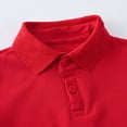 thumbnail image 5 of Kogui Toddler Boy Polo Shirt Golf Shirts for Boys Short Sleeve Moisture Wicking Kids Youth Sport Striped Boys Polo Shirts 1T 2T (Red,1-2 Years), 5 of 8