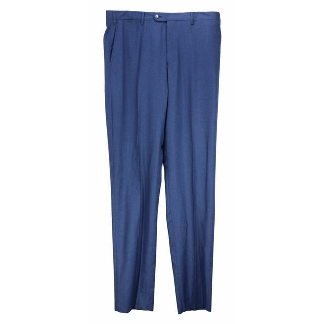 Vigano Men's 868 Navy 1959 Collection Wool Dress Pants - 38