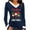 Navy#1, variant on Fheaev Ugly Christmas Sweaters For Women Graphic Printed Plush V-Neck Patchwork Long Sleeved Slim Fitting Bottom T-Shirt Top Winter Holiday Pullovers Loose T-Shirt Blouse Top