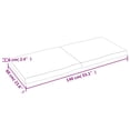 thumbnail image 2 of vidaXL Table Top Light Brown 140x60x(2-6)cm Treated Solid Wood Live Edge, 2 of 7