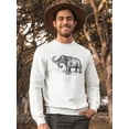 thumbnail image 2 of Mammoth Extinct Animal Sweatshirt Men -Image by Shutterstock, Male 5X-Large, 2 of 4