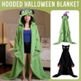 thumbnail image 5 of JuDWoC Wearable Hooded Halloween Blanket Soft Flannel Fleece Blanket Novelty Black Cat & Witch Halloween Costume Hooded Blanket Wrap for Adults 82.7*66.9in, 5 of 5