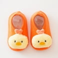thumbnail image 4 of Ccpelsie Girls Boys House Slipper Cozy Plush Slip-on Bedroom Shoes Toddler Kids Warm Indoor Slippers for Winter(Orange,XL), 4 of 4