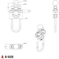 thumbnail image 3 of RAM MOUNTS Base with Zinc Coated U-Bolt and 1-Inch Ball for Rails from 0.5 to 1.25-Inch in Diameter, 3 of 5