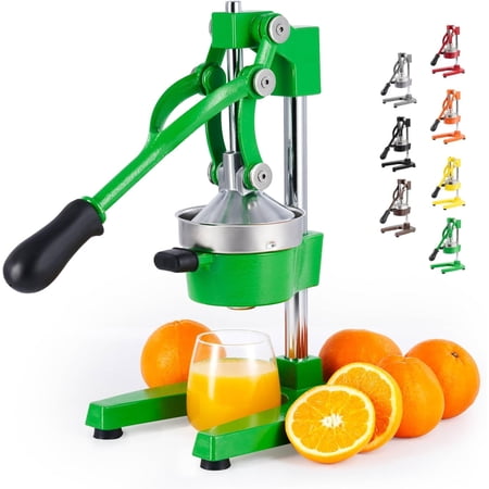 Manual Citrus Juicer for Orange and Lemon Juice Easy to Clean Green