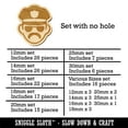 thumbnail image 2 of Occupation Police Officer Man Icon Wood Mini Charms Shapes DIY Craft Jewelry - No Hole - Various Sizes (16pcs), 2 of 7
