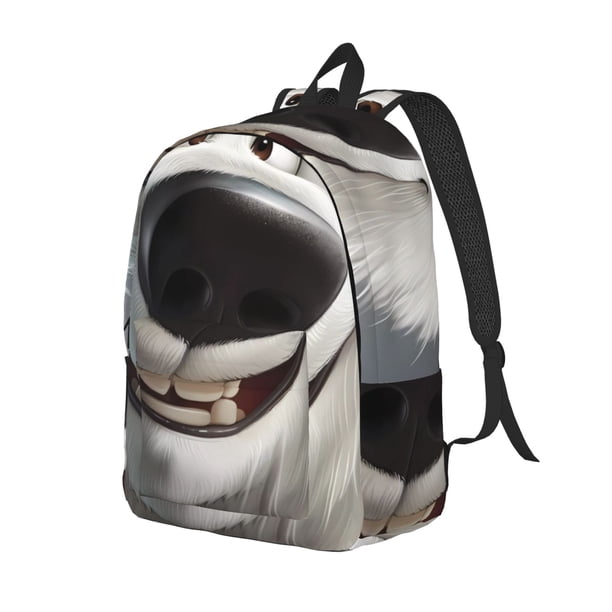 Easygdp Smiling Polar Bear Mochila de Lona Resistente para Laptop, Compatible con Laptops de 15 a 17 pulgadas, Ideal para Escuela, Trabajo y Viajes-Small
