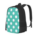 thumbnail image 1 of Fotbe Teal Turquoise And White Polka Dot Mochila para Hombre y Mujer - Tela Oxford 600D Resistente - Mochila Impermeable de Gran Capacidad para Escuela, Viajes y Senderismo, 1 of 6
