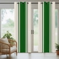 thumbnail image 3 of 1 Panel Outdoor Curtains for Patio Waterproof 54"x95" Green Vintage Weatherproof Privacy Outsides Curtains, Geometric Stripes Simple Lines Grommet Thermal Drapes for Cabana Porch Pergola, 3 of 8