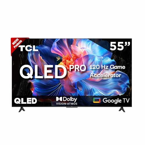 TCL Smart TV 2025 Pantalla 55" 55Q5K Google TV QLED 4K Google Assistant | Hands Free Voice Control | Alexa | VisionHDR10+| AiPQ™ | Micro Dimming | NITS350 | Panel 60 Hz