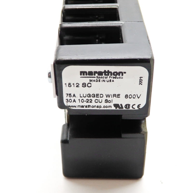 Marathon 1512SC 1500 Series 12-Pole 30A 600V Terminal Block