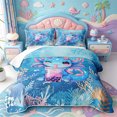 thumbnail image 2 of Manfei Sealife Axolotl Bed Spread Queen,Kawaii Animals Pattern Queen Coverlet Set,3pcs,1 Quilt and 2 Pillowcases, 2 of 7