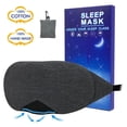thumbnail image 1 of Antifaz de algodón para dormir con protección contra la luz y correa ajustable para dormir la siesta, viajar o dormir por la noche., 1 of 8