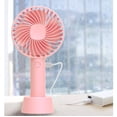 thumbnail image 4 of Ventilador de mano portátil USB, mini ventilador de bolsillo con batería recargable de 1200 mAh y 3 velocidades de viento ajustables, ventilador de escritorio pequeño para el hogar/oficina/v, 4 of 5