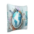 thumbnail image 2 of Bingfone Let's go Travel Linen Throw Pillow Covers Cushion Case Pocket Button Vintage Farmhouse Pillowcase for Sofa Couch Bed 16"x16", 2 of 9