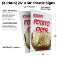 thumbnail image 2 of Homemade Potato Chips (2-PACK) 24" x 36" Plastic Signs | Sign Insert 4mm Corrugated Plastic Signs Storefront Window Poster, 2 of 2