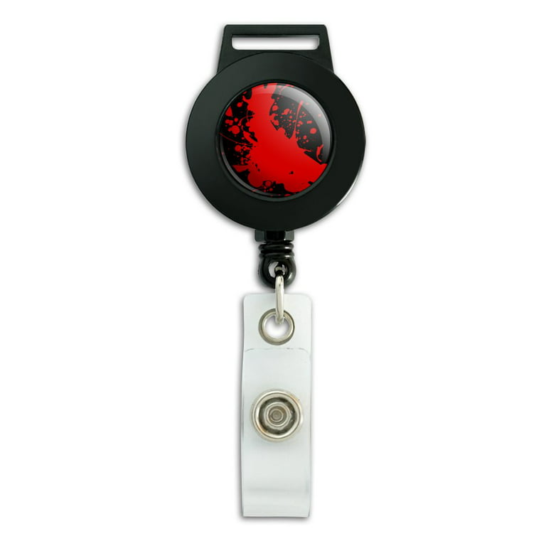 Blood Splatter Classic Horror Movie Halloween Lanyard Retractable Reel  Badge ID Card Holder 