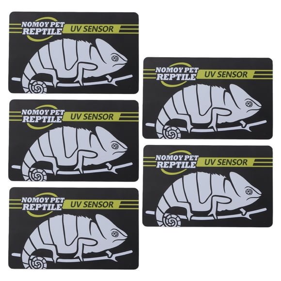 Rdeghly 5Pcs UV Test Strips Test Card Carte Teste Plastique pour Reptile Terrarium Accessoire