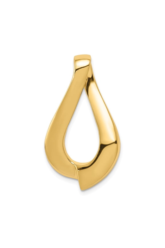 Real 14kt Yellow Gold Fits up to 8mm Regular; 10mm Fancy Reversible Omega Slide; for Adults and Teens; for Women and Men