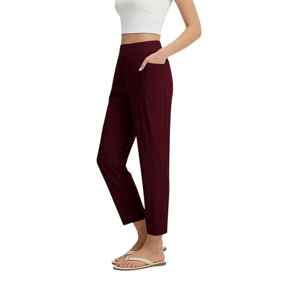 BUIGTTKLOP Yoga Pants for Women High Waisted Workout Lounge Pants Straight Leg Running Gym Trousers with Pockets