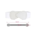 thumbnail image 3 of INSPIRE CHIC Women's Elastic Waist Belt Interlock 8-shaped Faux Leather Stretchy Dress Belts 68.6cm/27" Yellow & White, 3 of 7